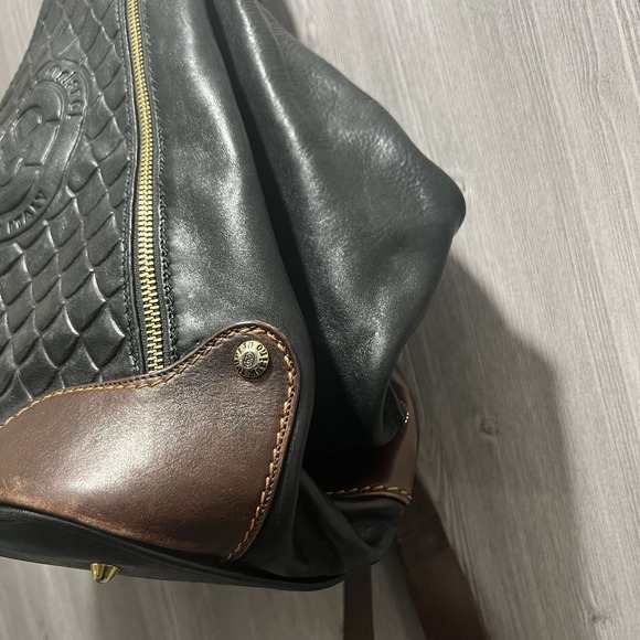 Marino Orlandi Italian Leather Large Backpack Sling Black - Picture 2 of 7